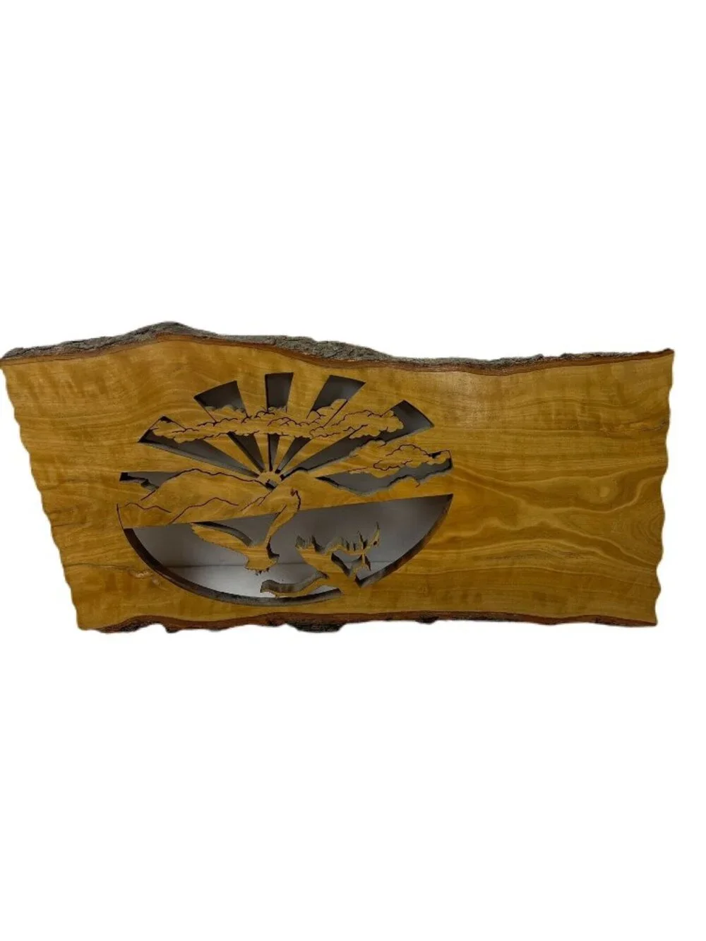 Handcrafted Wooden Wall Art Landscape Design By Donna Nibler Signed 2014 Rustic